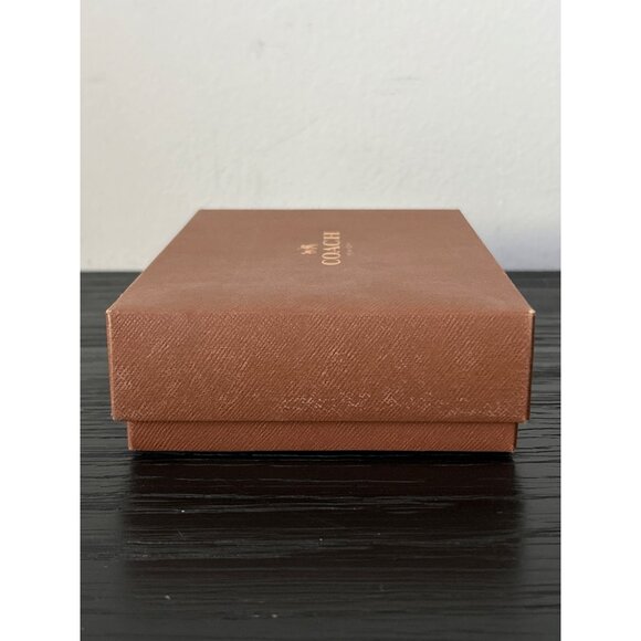 EMPTY Coach New York Brown Cardboard Box w/Receipt Holder Wallet Clutch Box - Picture 6 of 13